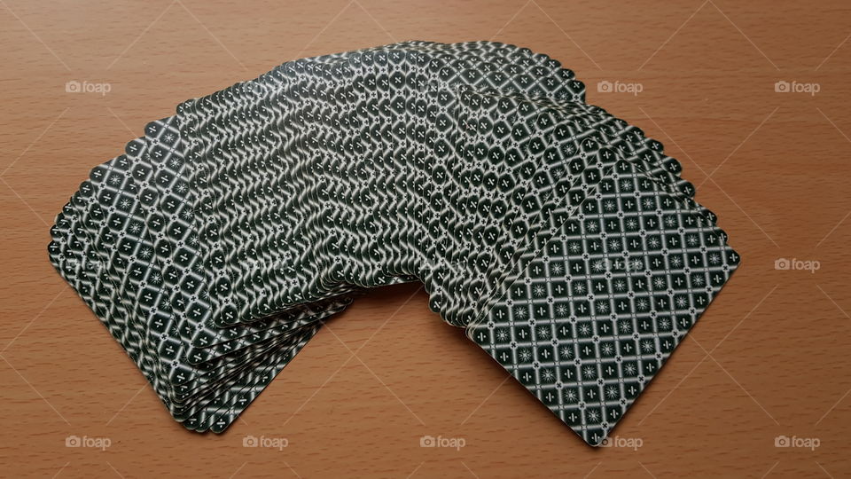 Cardboard playing cards