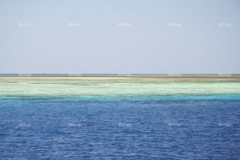 Gradient of colors in ocean