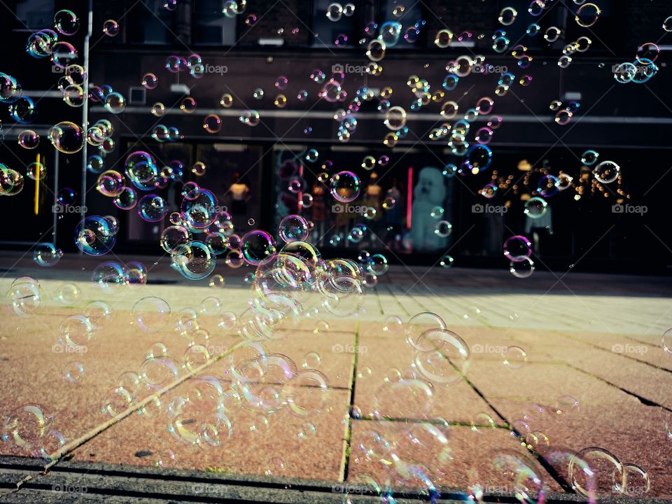 Soap street bubbles
