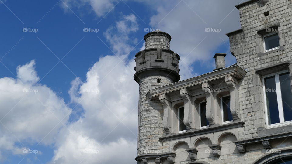 Detail of an old building in Antwerp, Belgium.