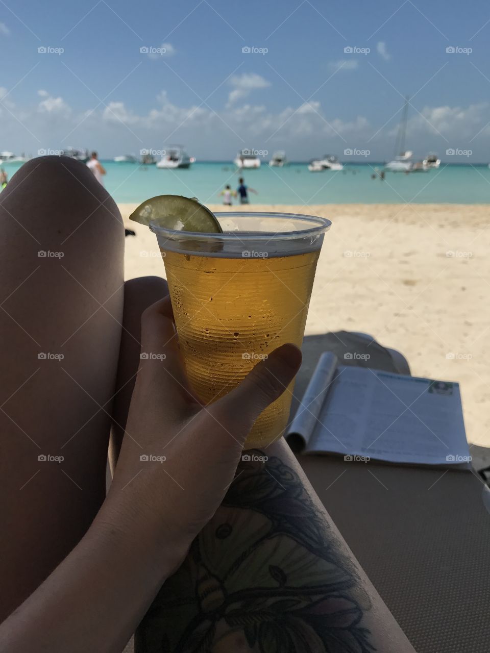 Cold beer on the beach