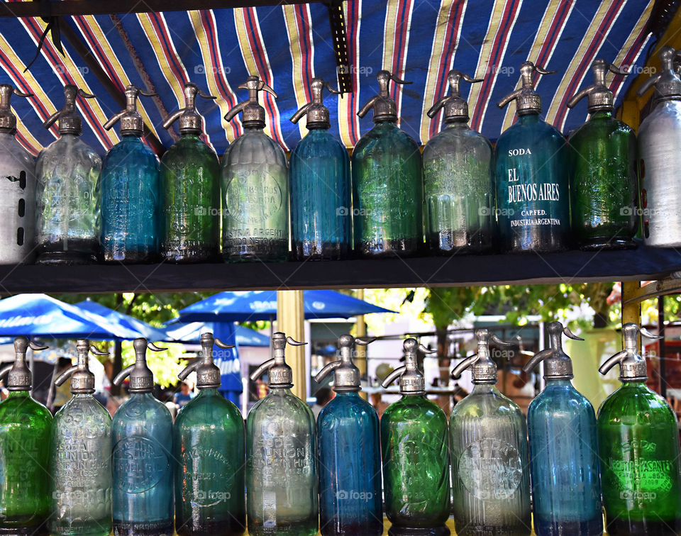 colored bottles