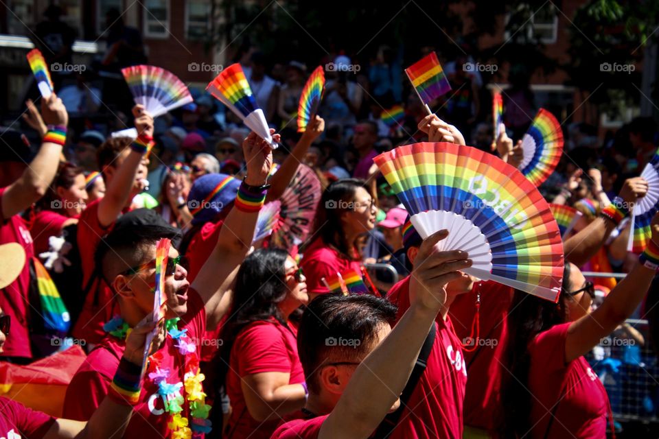 Colorful crowd