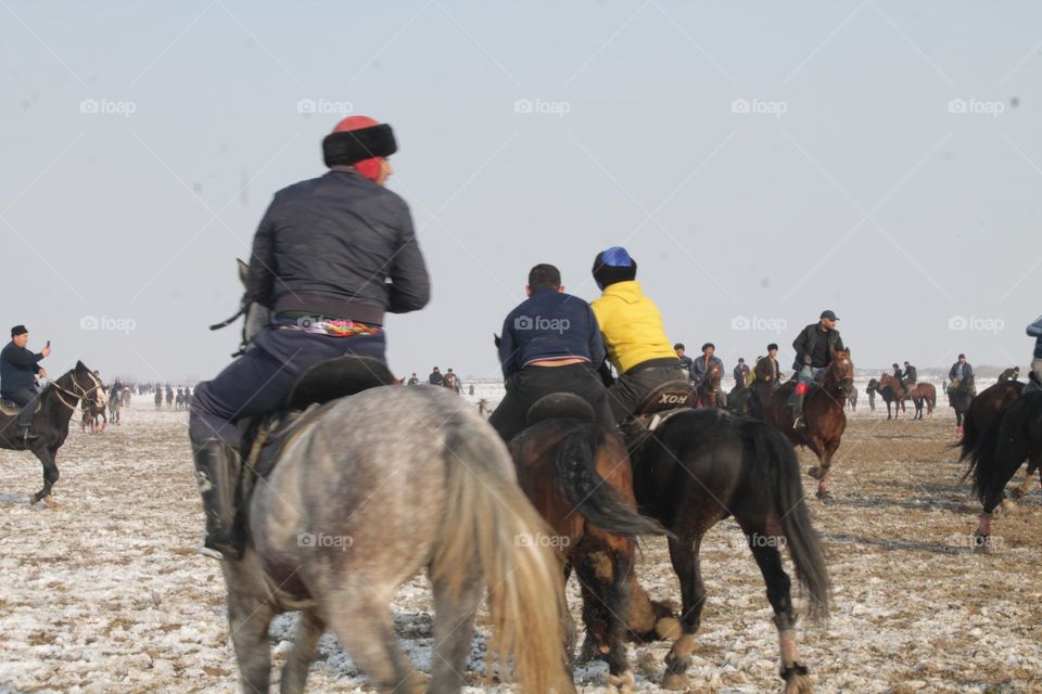 riders galloping horses asian sport mustangs ulak