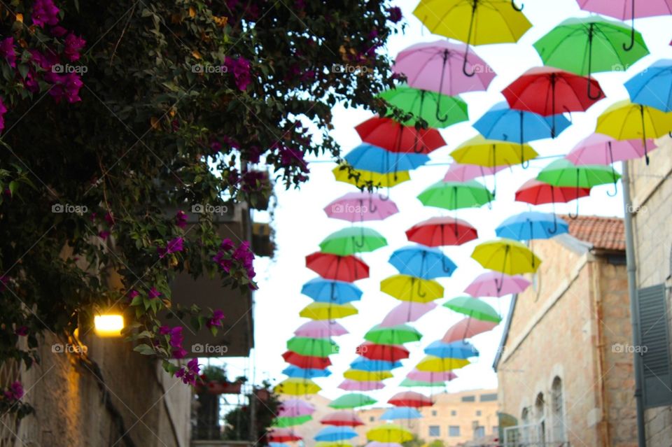Umbrellas above Abraham
