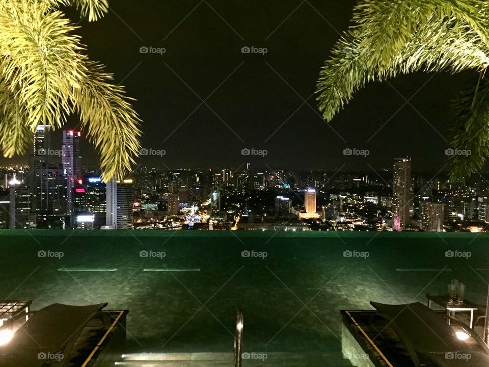 MBS rooftop pool view