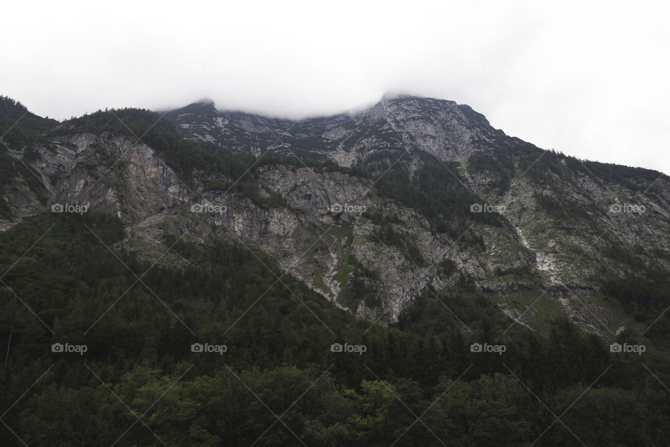 Cloudy mountains. Austria's mountians