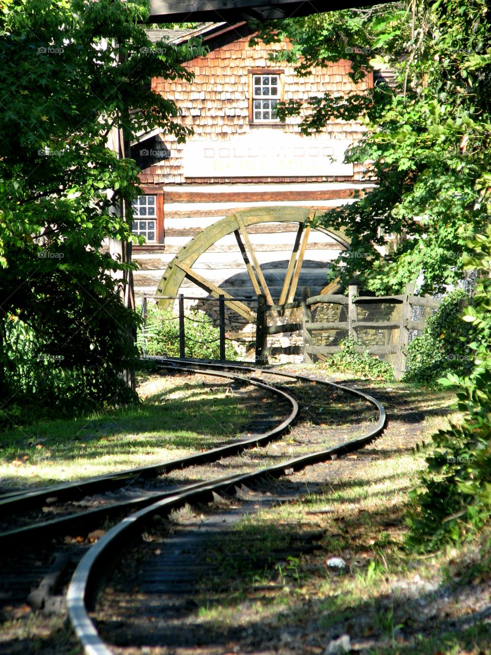 Railroad tracks leading to the mill