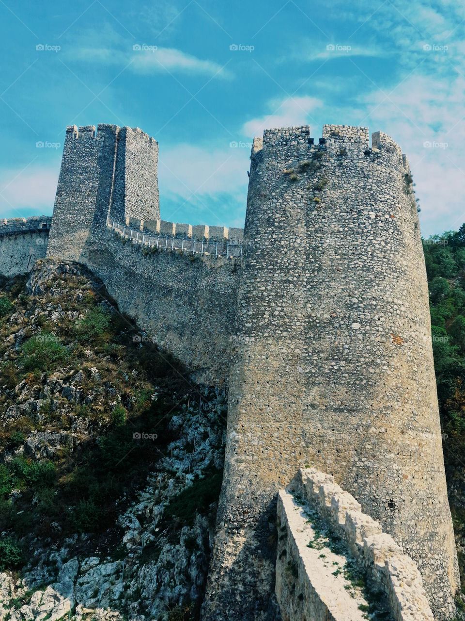 the wall of the Golubac fortress