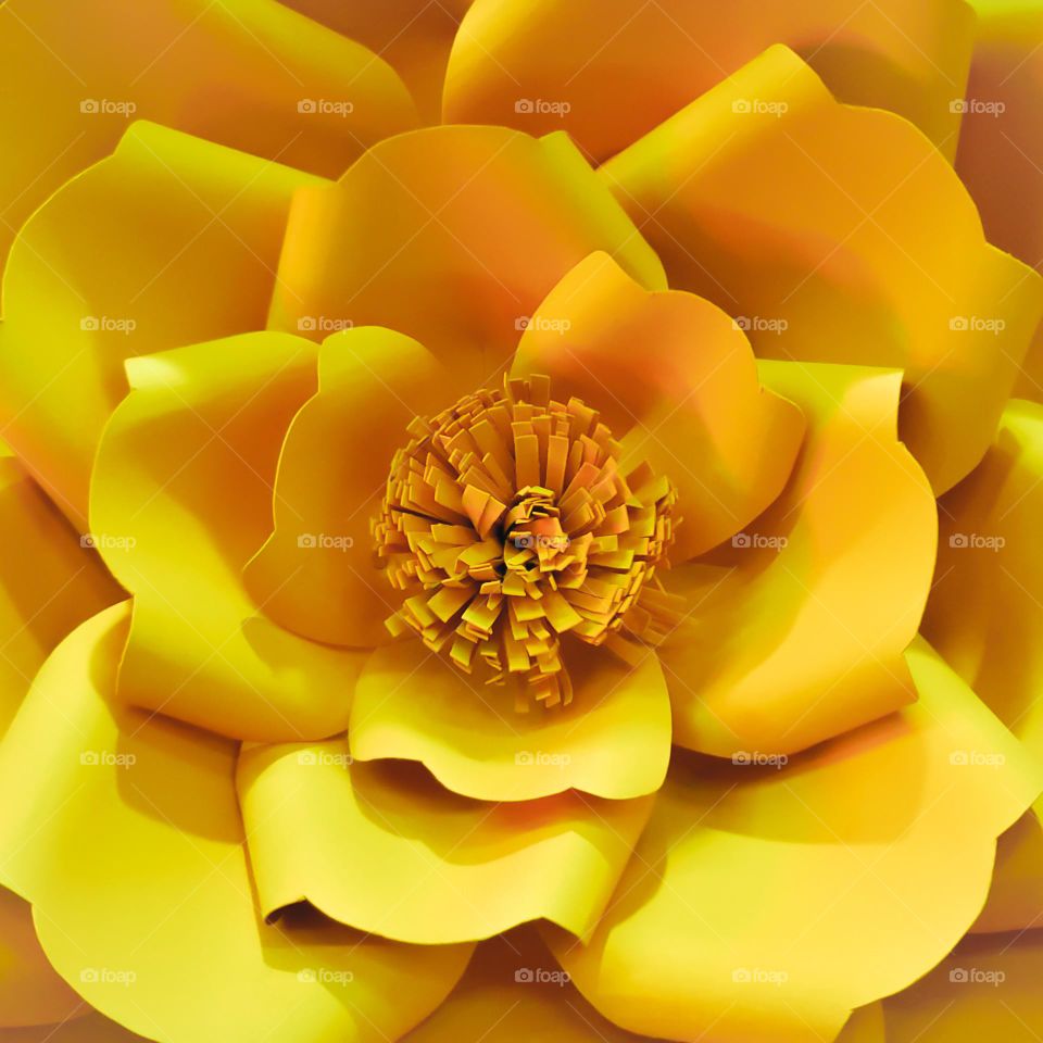 Yellow paper flower