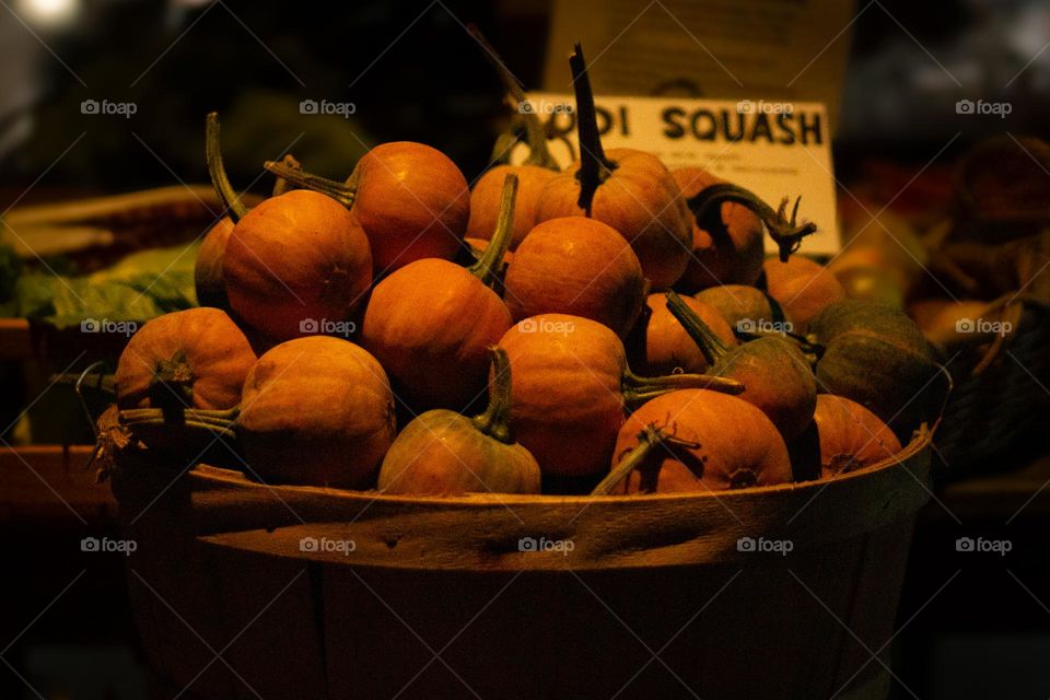 Fall harvest produces my favourite vegetables like these beautiful squash. The spotlighted bushel was freshly picked and put on proud display at a local farm barely 10 minutes from my house. 