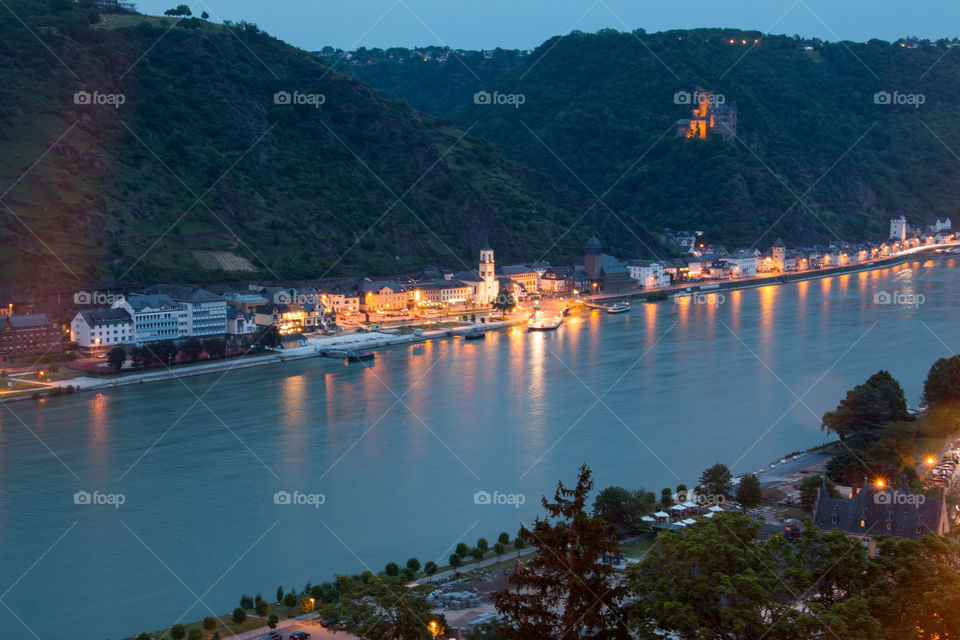 Rhine at night