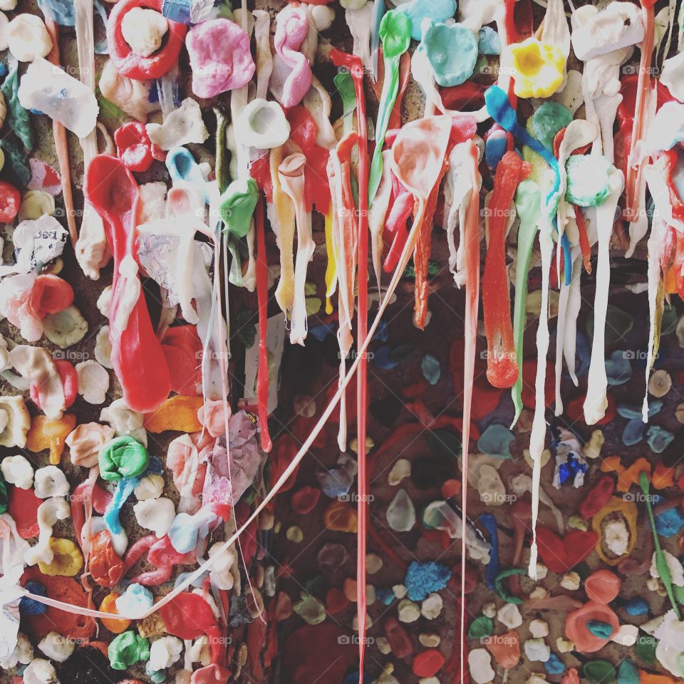 Gum on Wall 