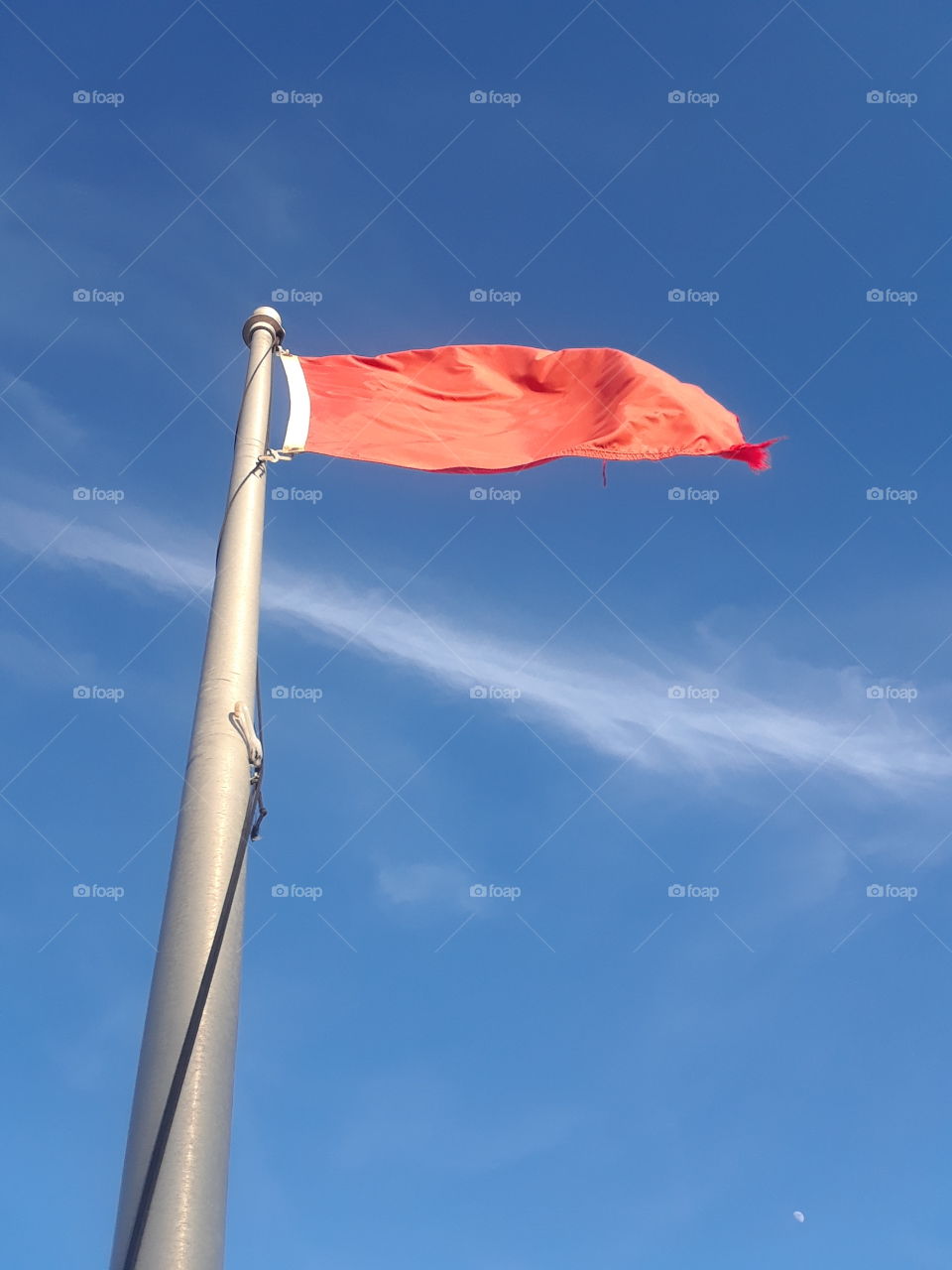 Red Warning Flag at Daytona Beach,Florida