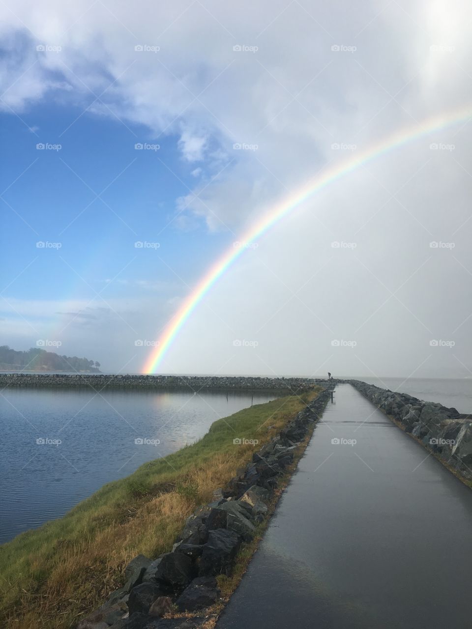 Rainbow, Landscape, Water, No Person, River
