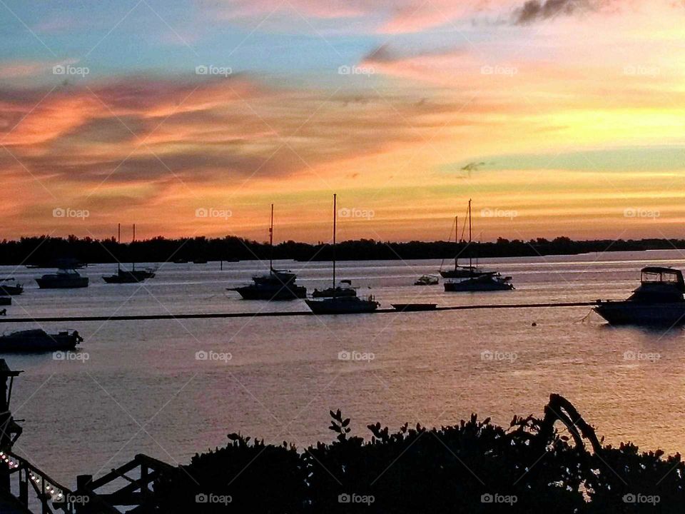 sunrise in Sarasota bay