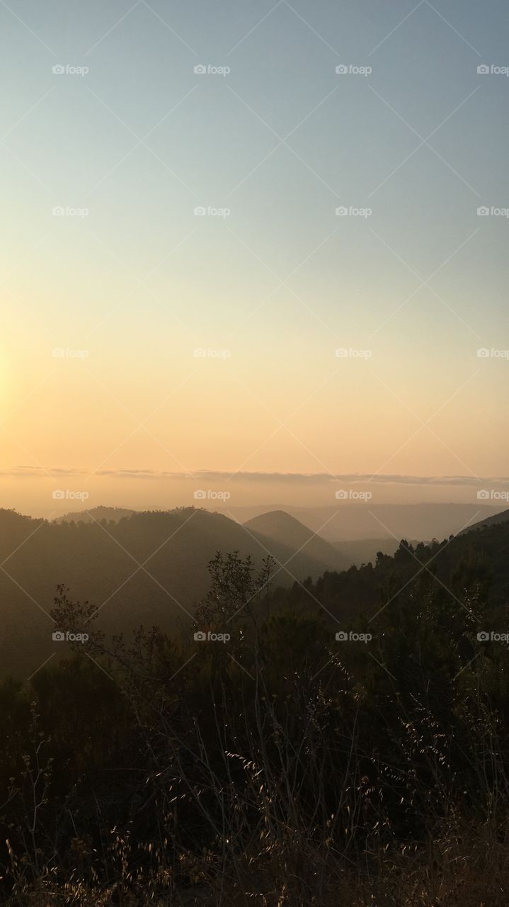 Sunset, Landscape, Fog, Dawn, Mountain