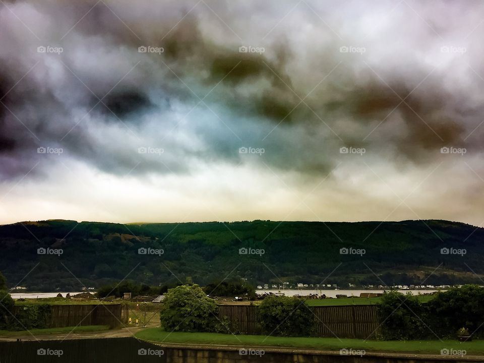 View of storm clouds