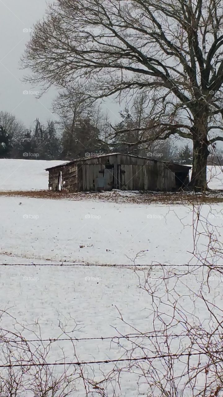 old snow barn