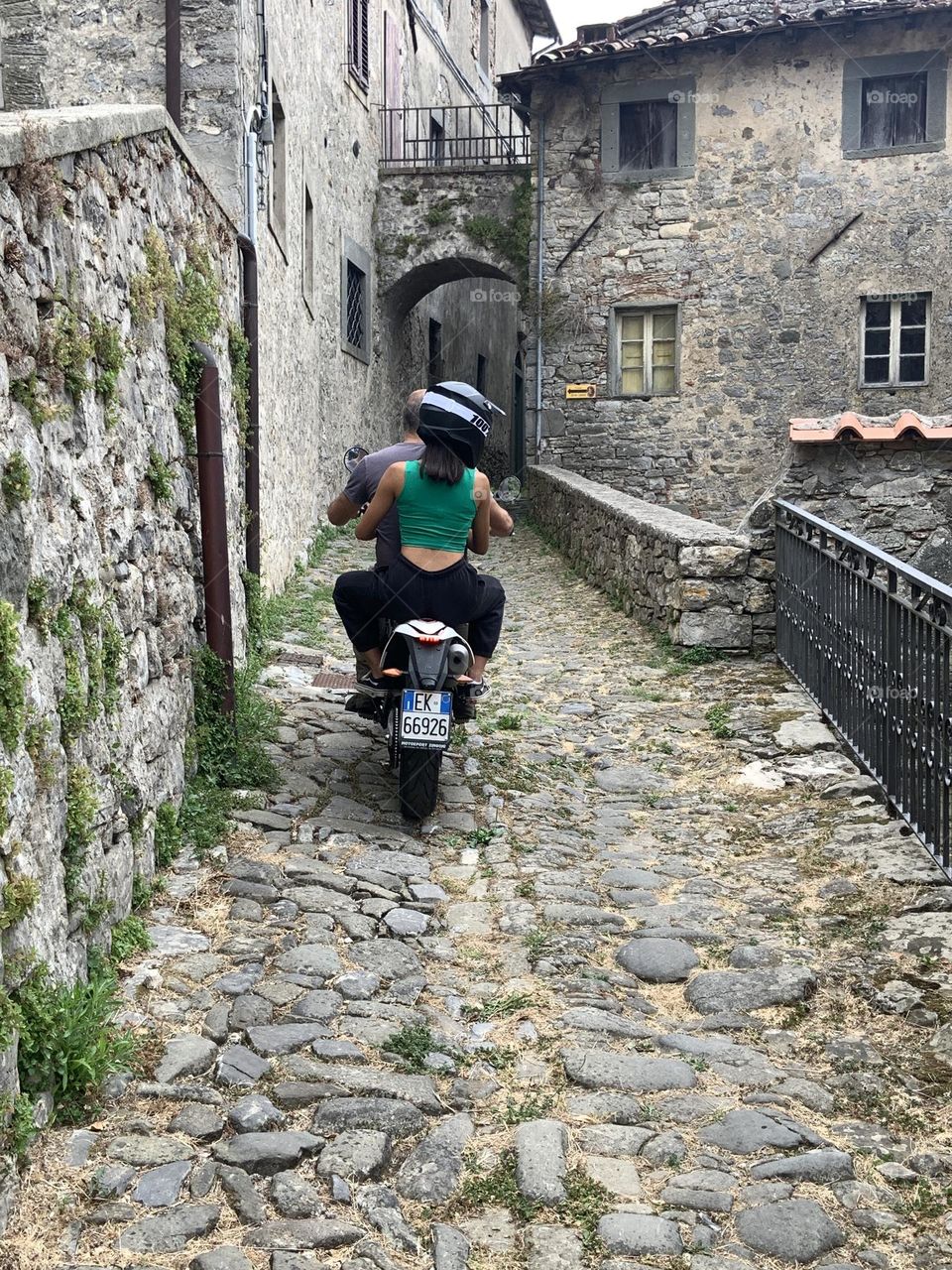 Old moto in old city 