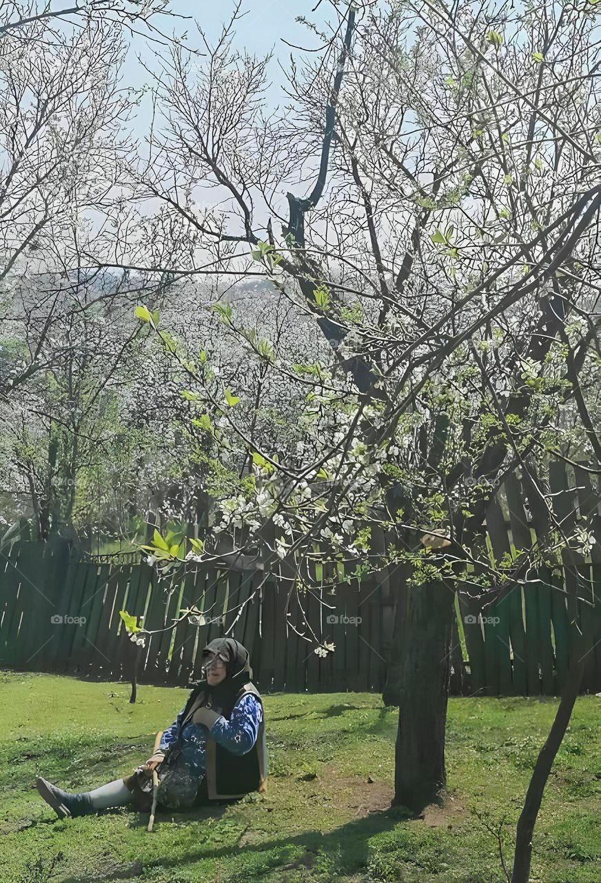 Vântul suflă ușor, liniștea e la ea acasă, iar în spate, în grădină, bunica așteaptă cu brațele deschise și lacrimi invizibile.