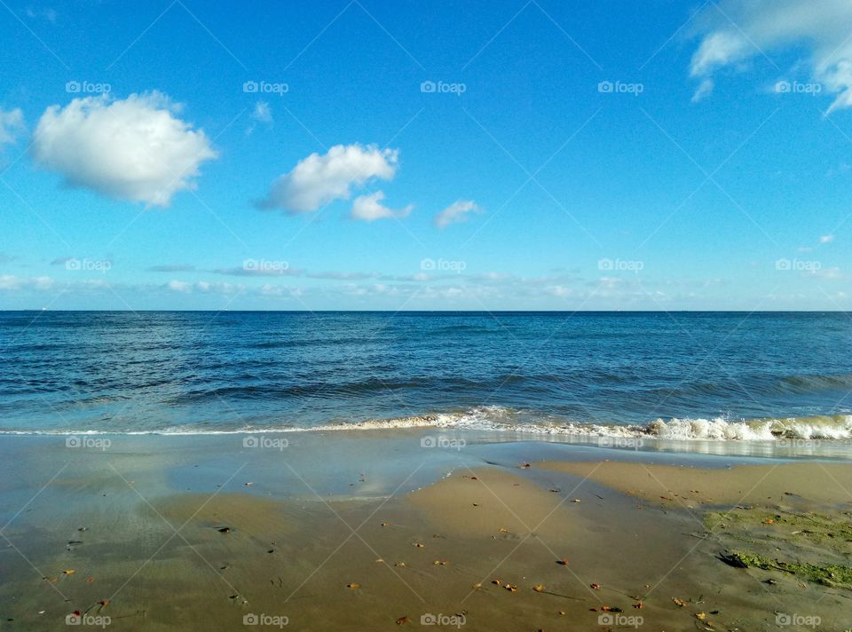 Baltic sea coast in Poland