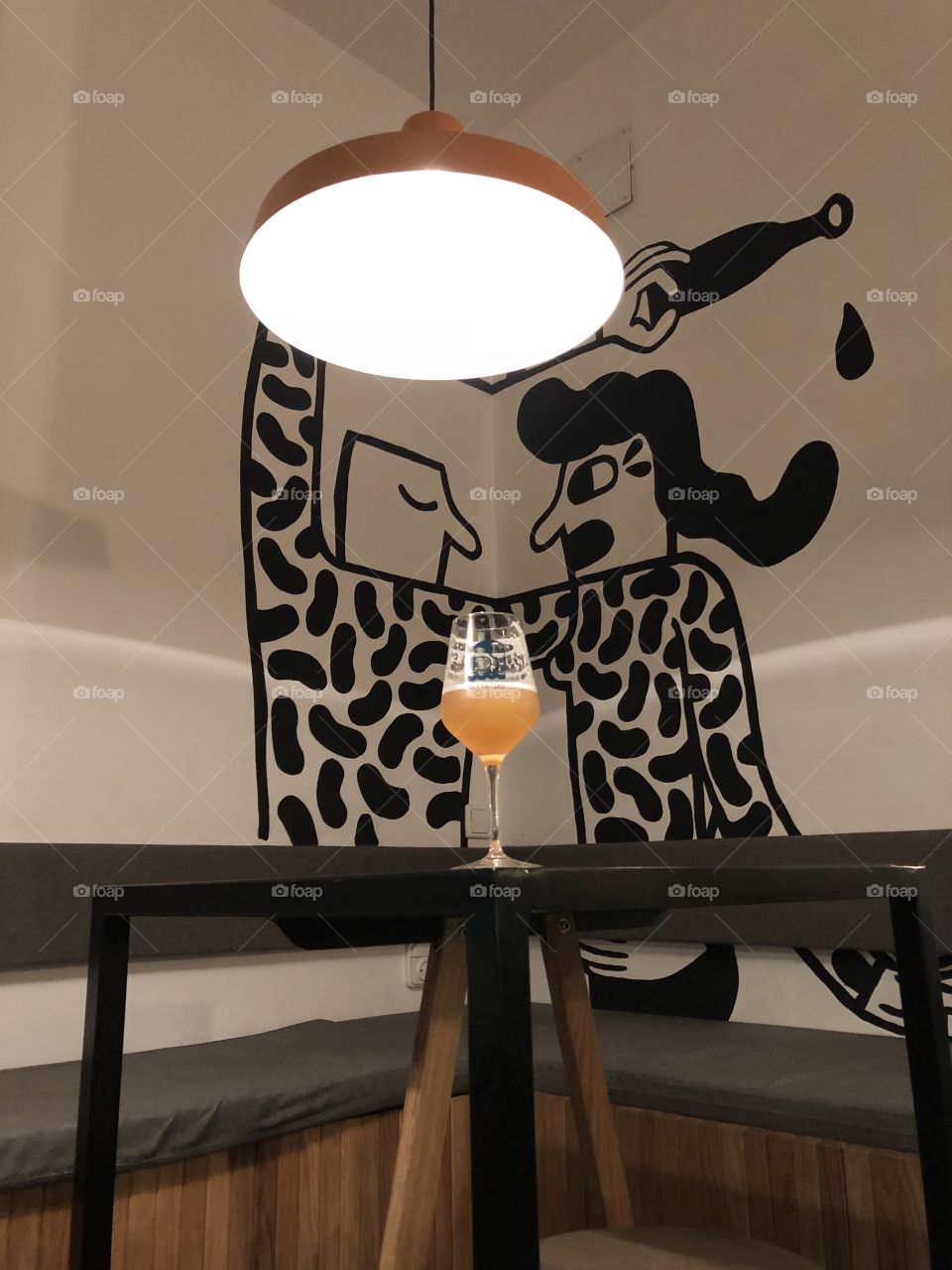 Beer with illustration wall art