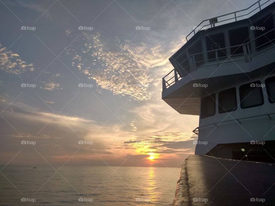 The beauty of the sunsets from the ship...
