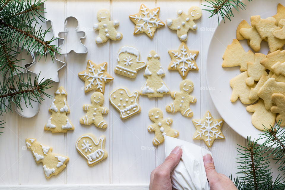 Christmas gingerbread cookies