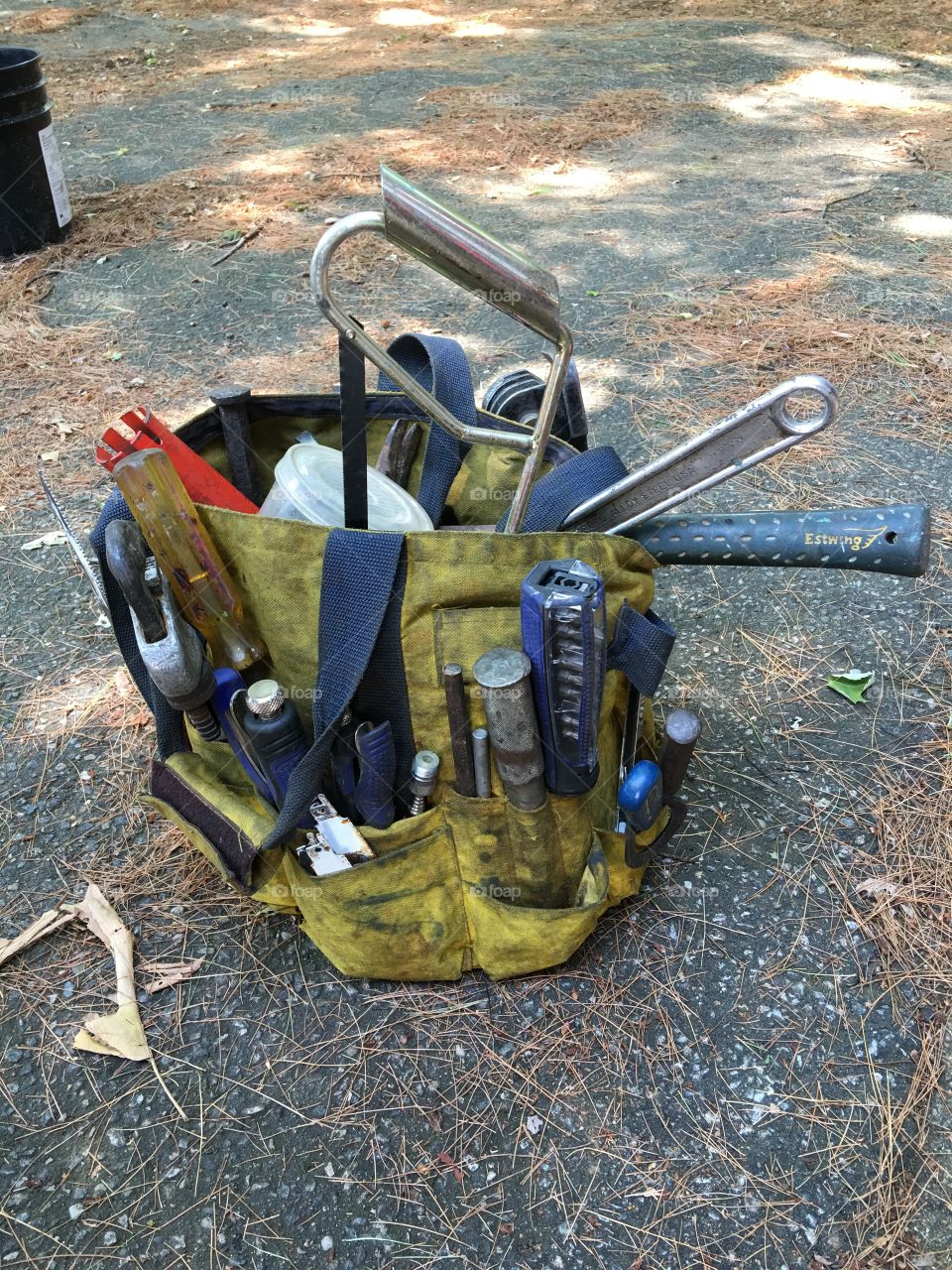 High angle view of toolbag