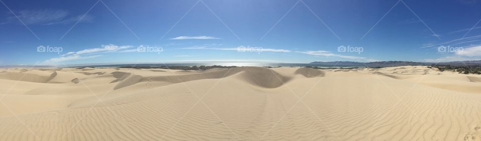 Panoramic sand dunes