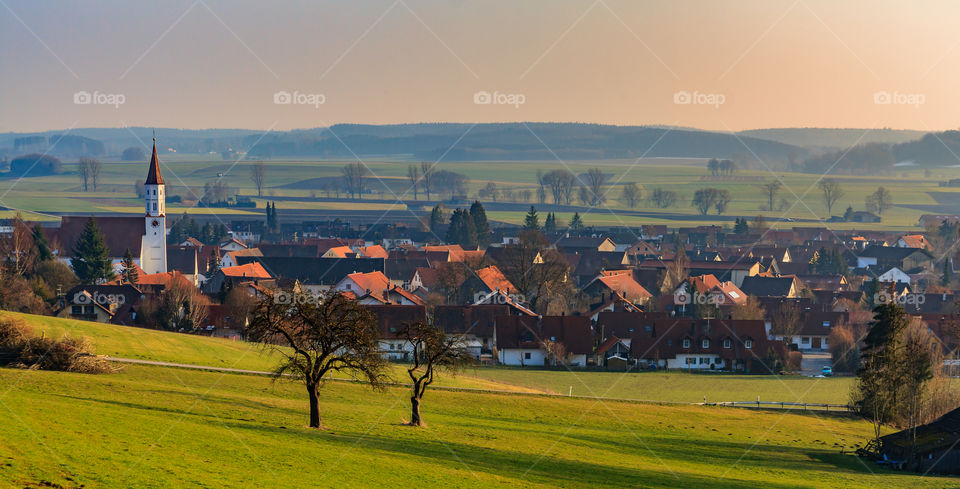 Small village panoramic view