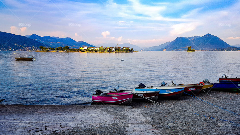 Landscape in Come lake in Italy