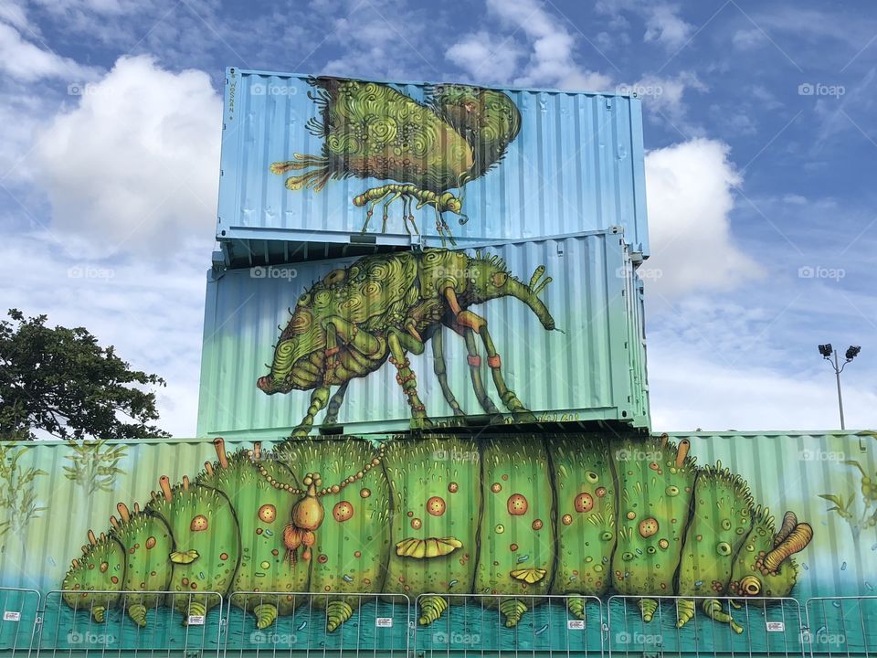 Shipping container art 