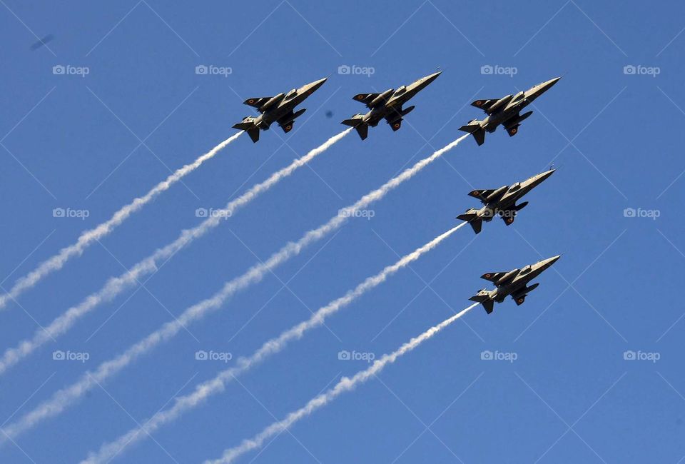 Jaguar fighter planes fly over Rajpath, at the 70th Republic Day Celebrations, in New Delhi on January 26, 2019.