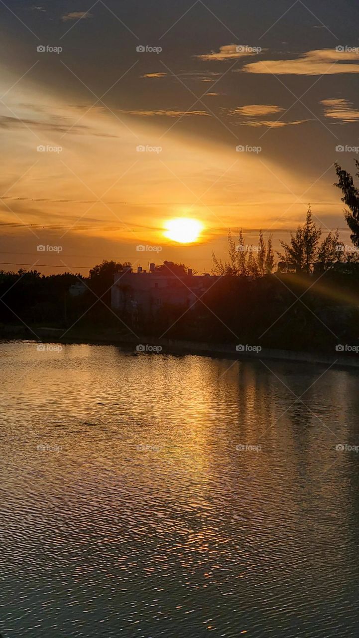 Golden sunset on the river!