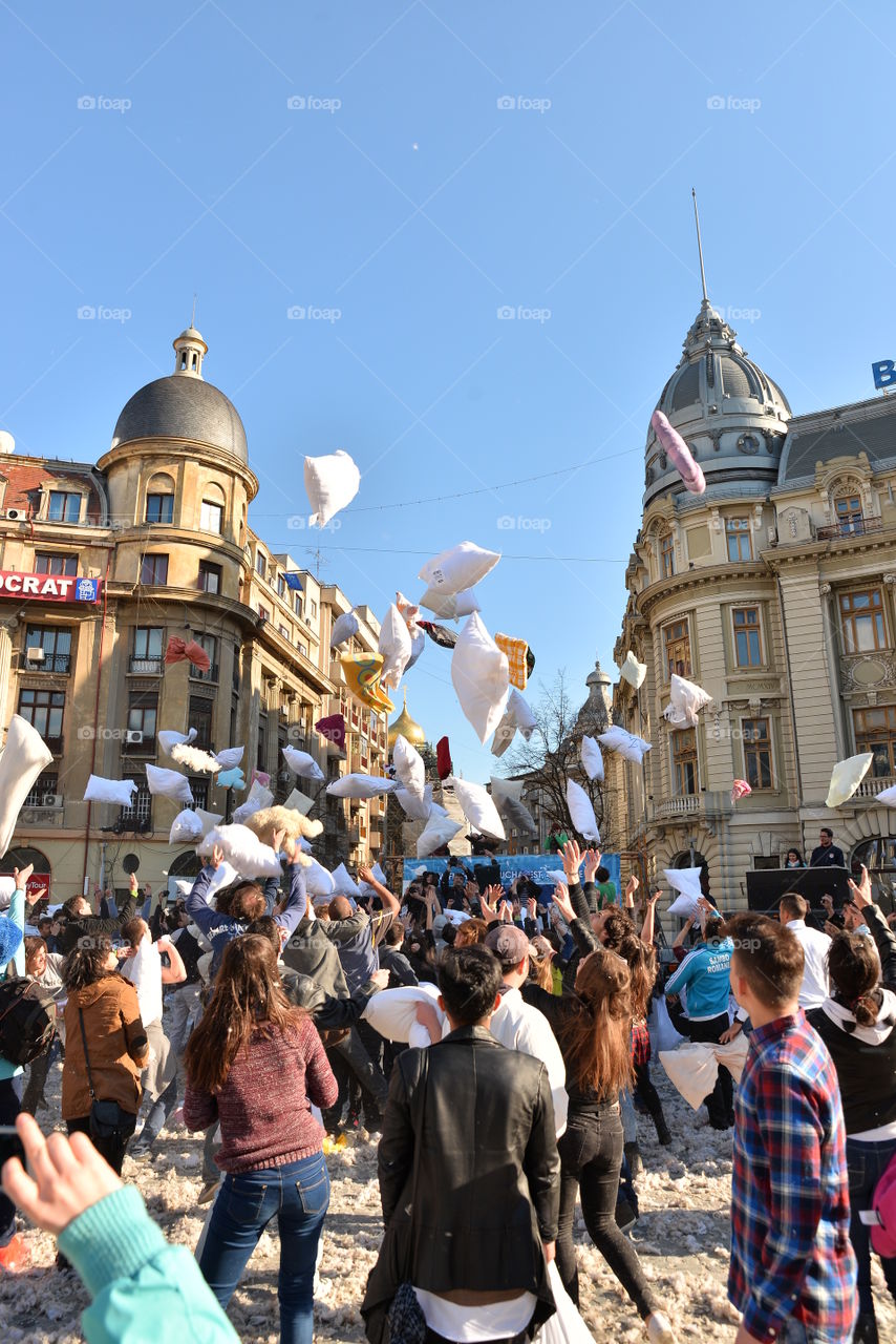 Pillow fight festival