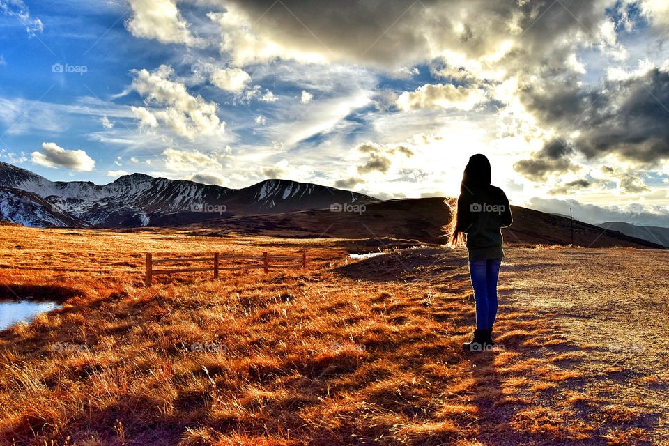 My sister in Aspen, Colorado at the Continental Divide