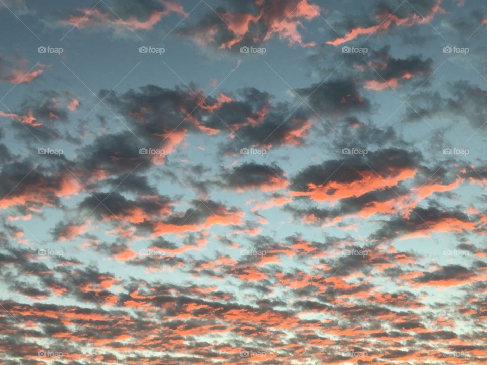 Pink and gray clouds 