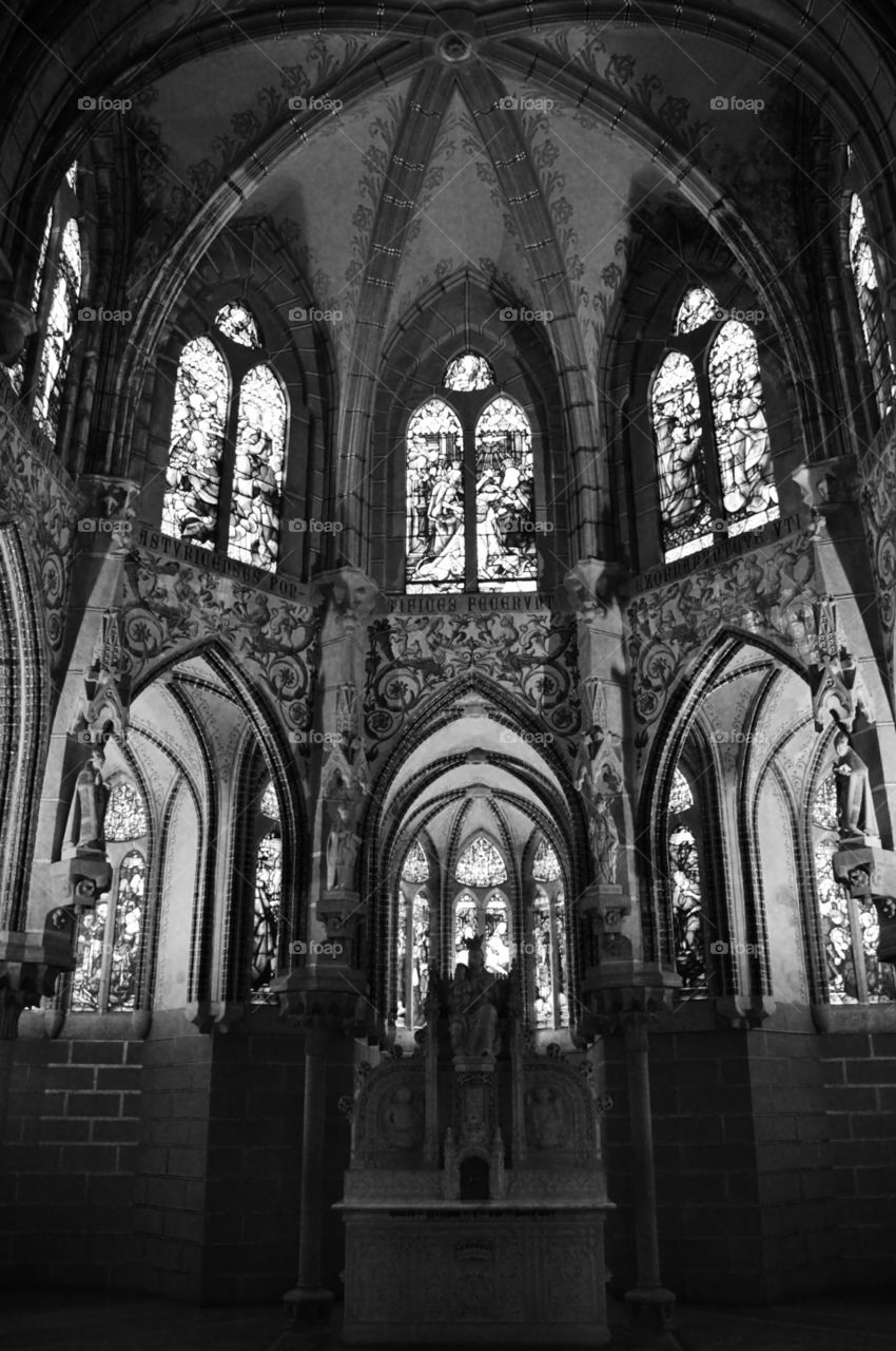 Altar. Main altar at Episcopal Palace of Astorga