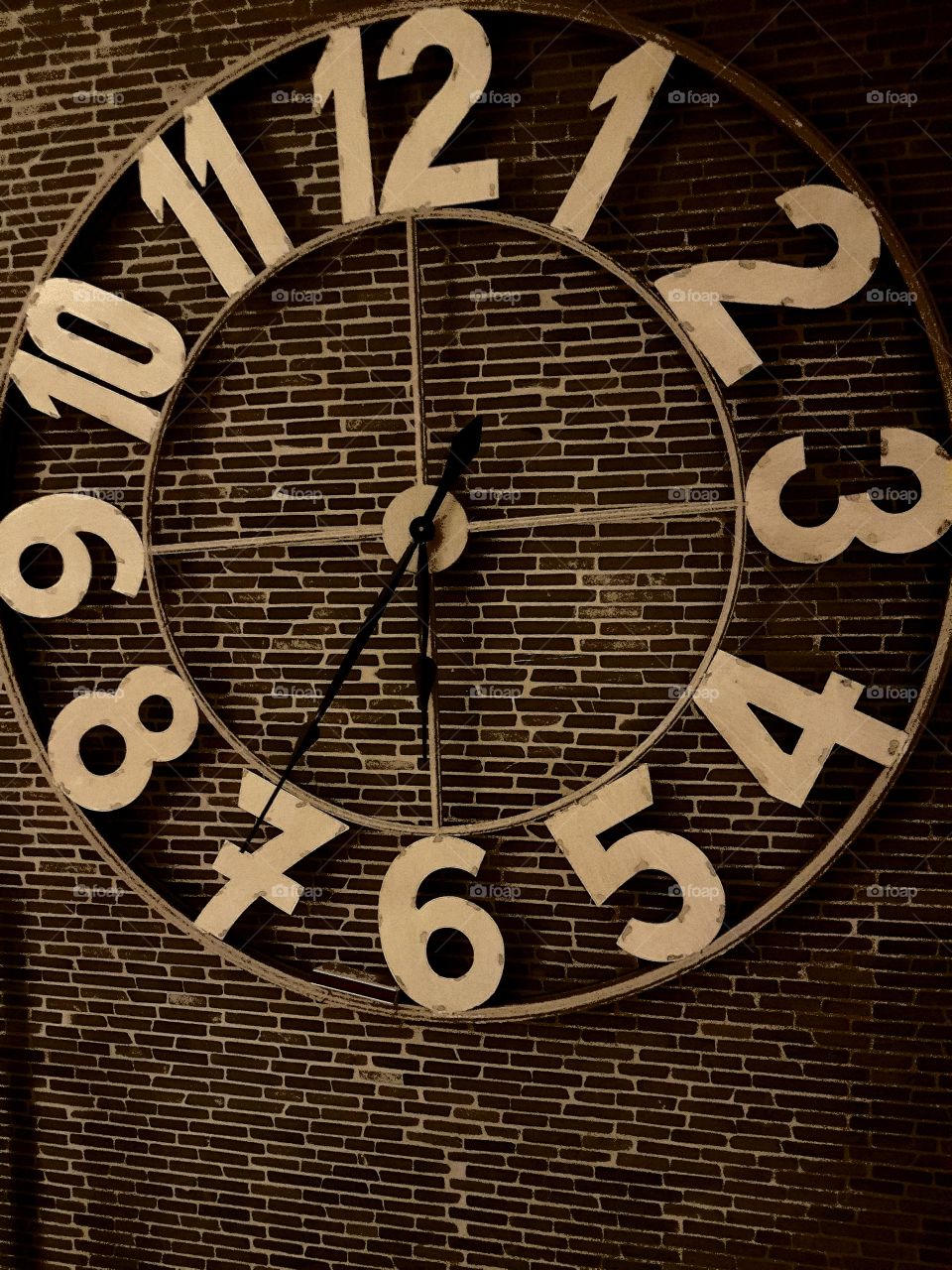 large clock on wall