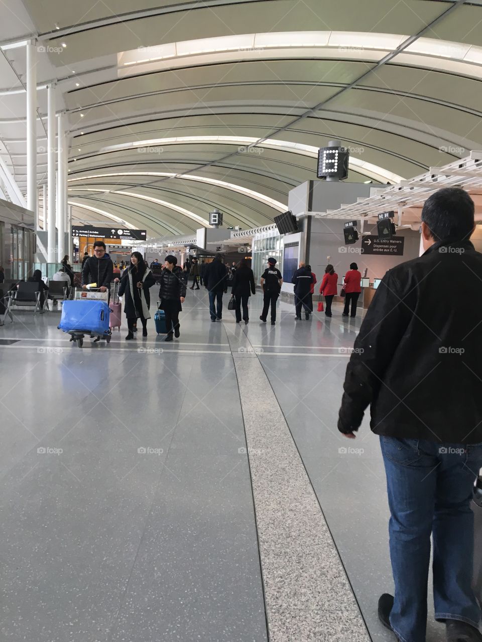 Delayed flight due to snow storm. 