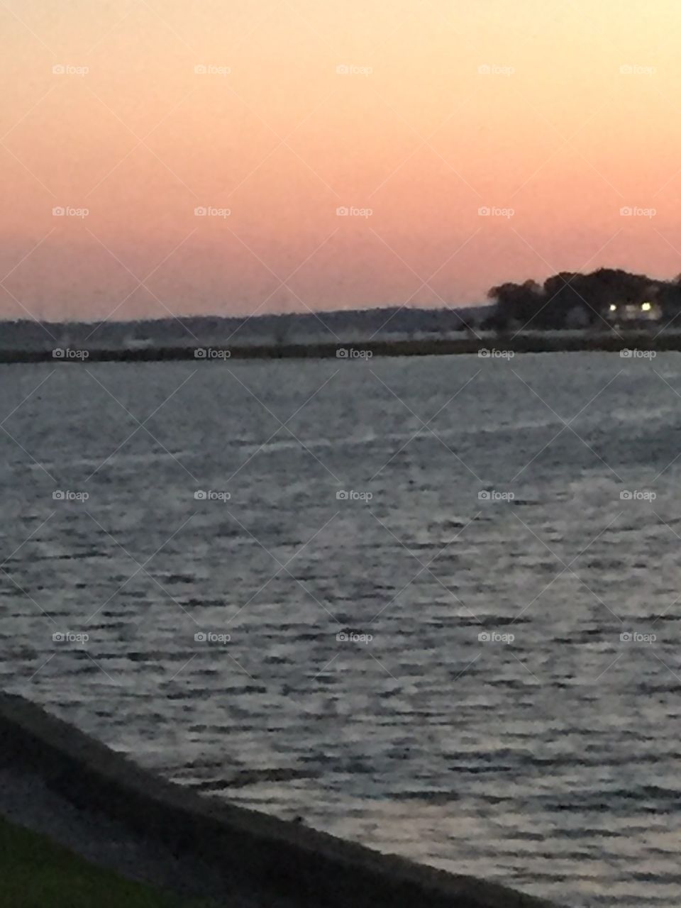 Sunset over the Mystic