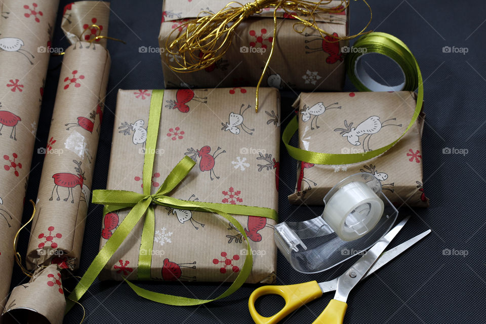 Christmas gift package.