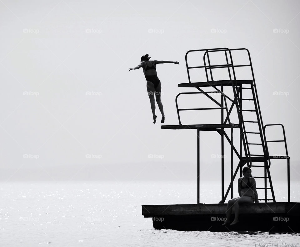 beach summer blackandwhite silhouette by spidercam