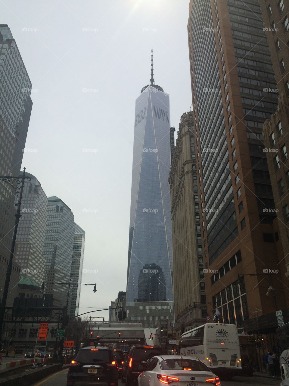 Downtown traffic in New York City