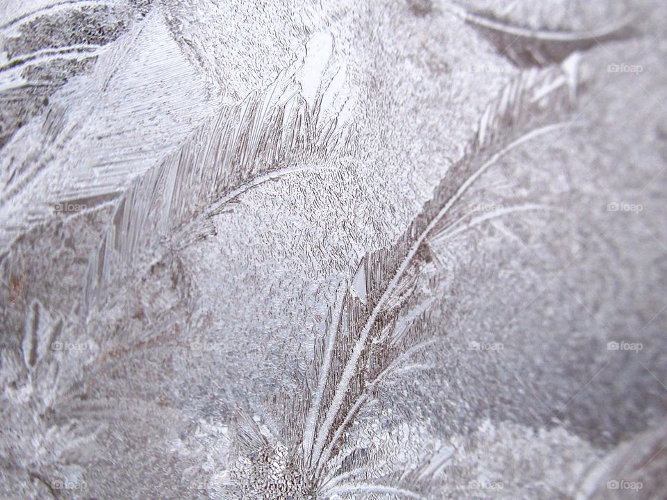 ice pattern on glass