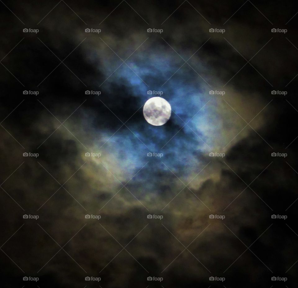 Moon in the clouds 