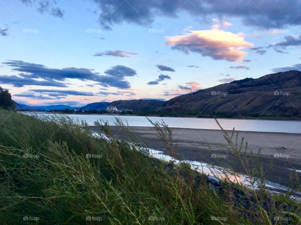 River at sunset