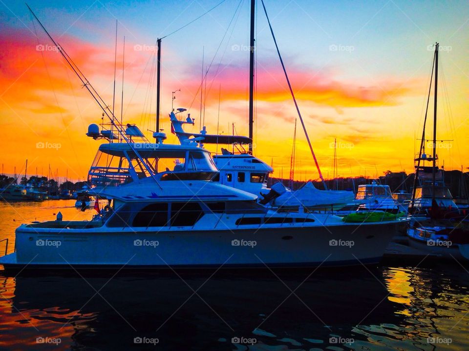 Sunset at the marina 